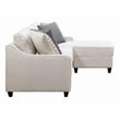 Mcloughlin Upholstered Sloped Arm Sectional Sofa Platinum