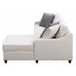 Mcloughlin Upholstered Sloped Arm Sectional Sofa Platinum