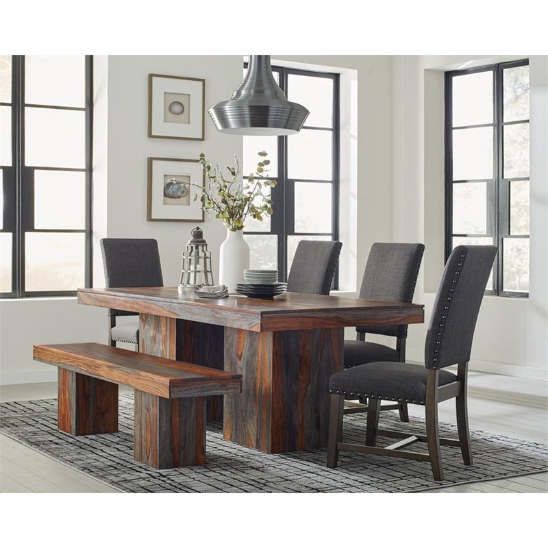 Twain Upholstered Dining Side Chair Warm Grey