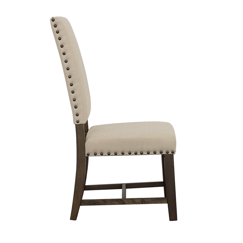 Twain Upholstered Dining Side Chair Beige