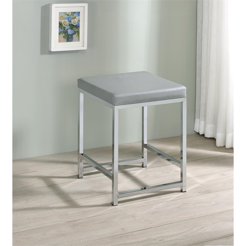 Umbridge Upholstered Square Padded Cushion Vanity Stool