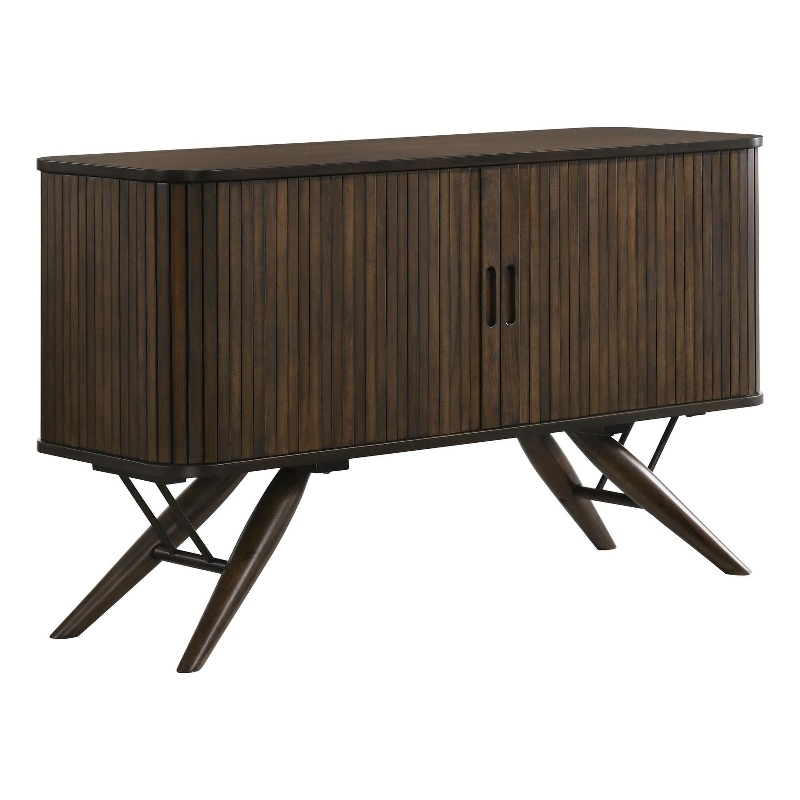 Wes 2-door Sideboard Buffet Storage Cabinet Dark Walnut