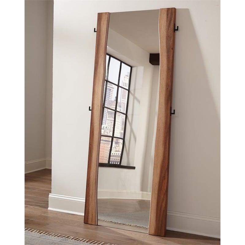 Winslow 31 x 76 Inch Standing Floor Mirror Smokey Walnut