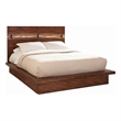 Winslow Wood Queen Panel Bed Smokey Walnut and Coffee Bean