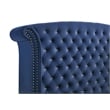 Melody Upholstered Queen Wingback Bed Pacific Blue