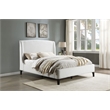 Mosby Upholstered Eastern King Wingback Bed Snow