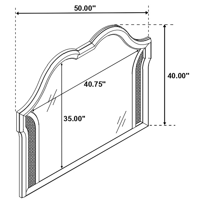 Coaster Evangeline 4-piece Wood Eastern King Bedroom Set in Silver Oak/Ivory