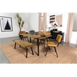 Maverick Wood Dining Bench Natural Mango and Black