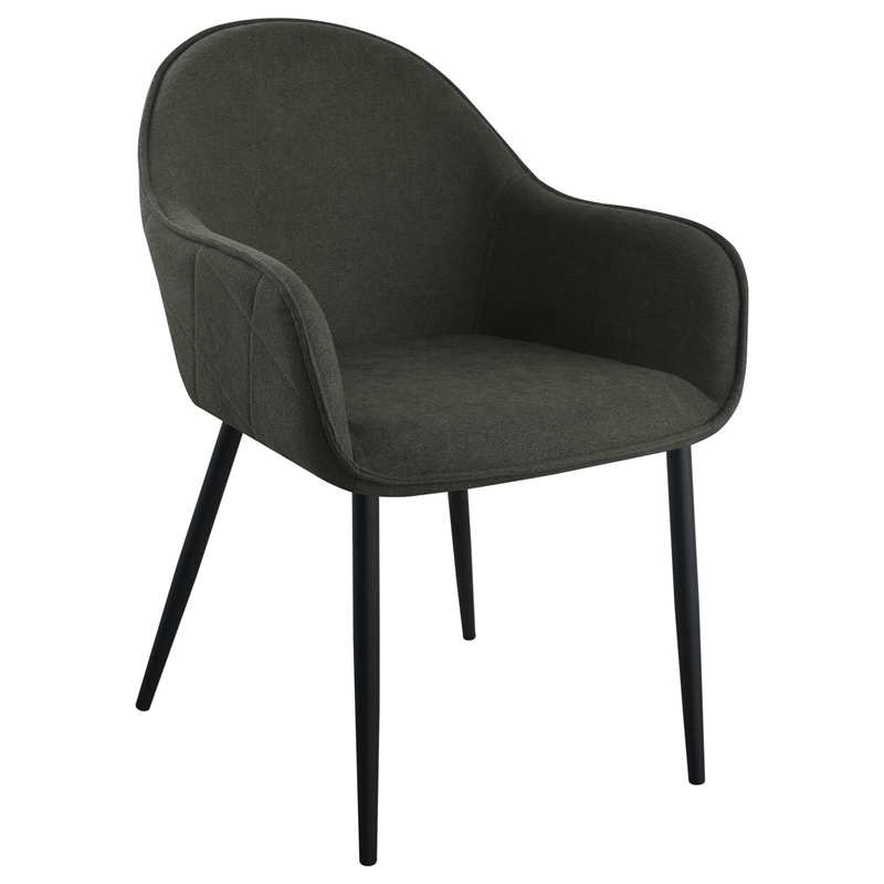 Emma Fabric Upholstered Dining Arm Chair Charcoal