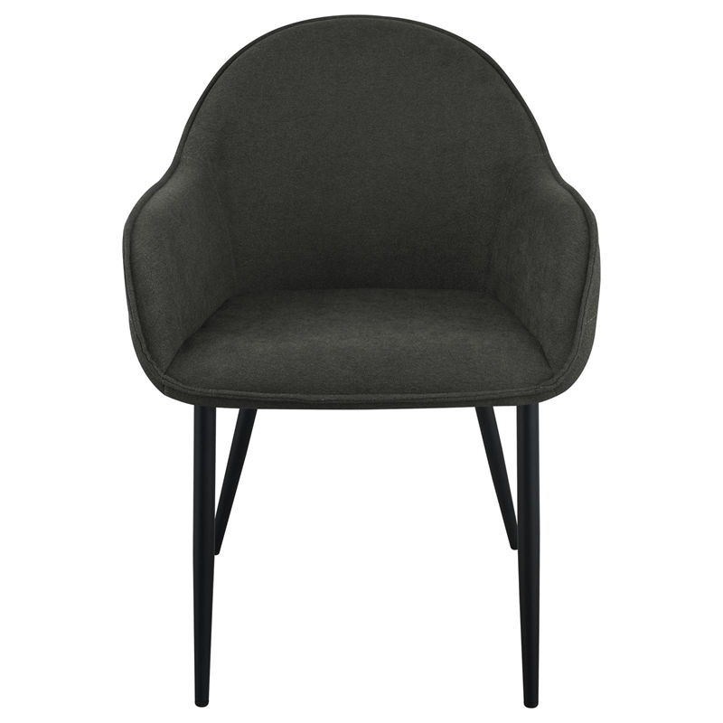 Emma Fabric Upholstered Dining Arm Chair Charcoal