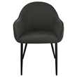 Emma Fabric Upholstered Dining Arm Chair Charcoal