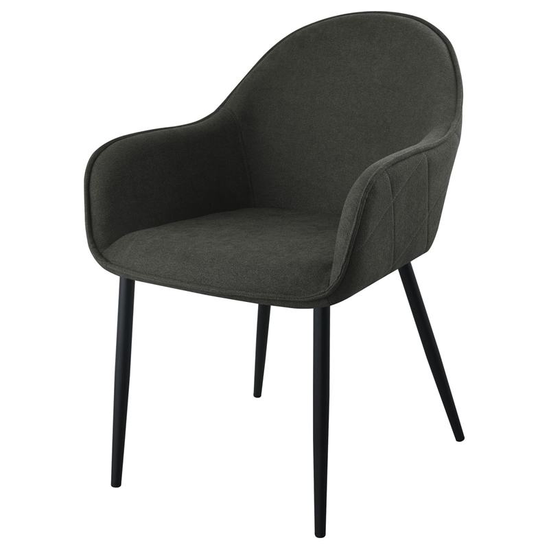 Emma Fabric Upholstered Dining Arm Chair Charcoal