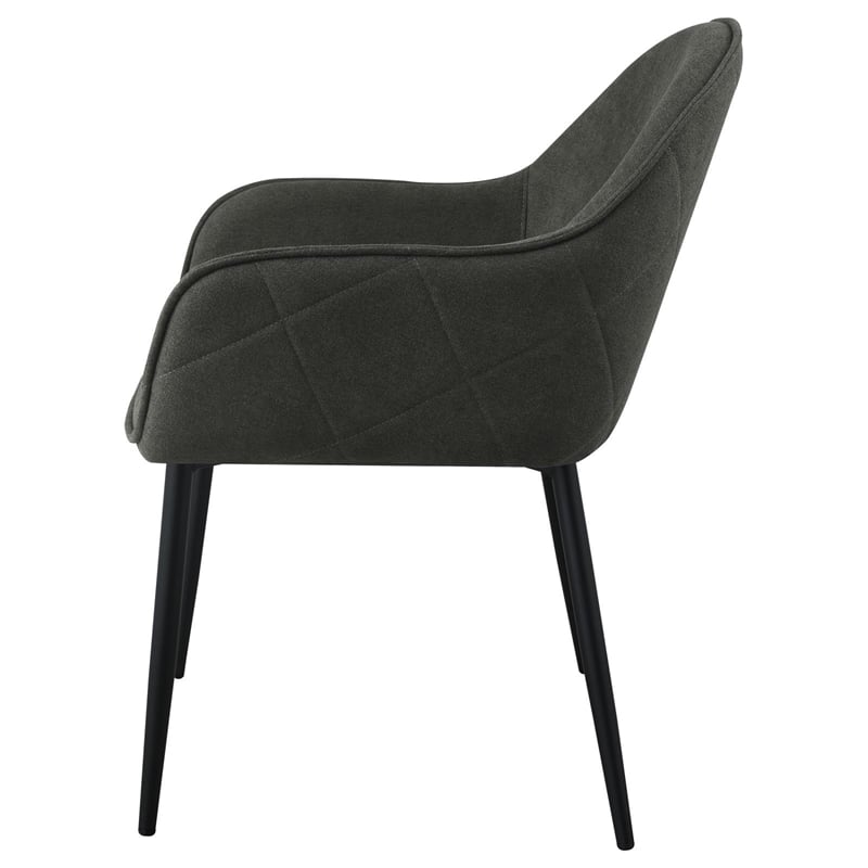 Emma Fabric Upholstered Dining Arm Chair Charcoal
