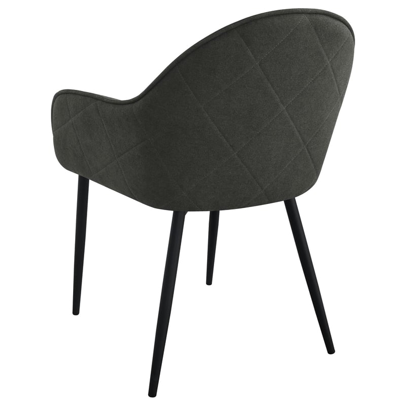 Emma Fabric Upholstered Dining Arm Chair Charcoal