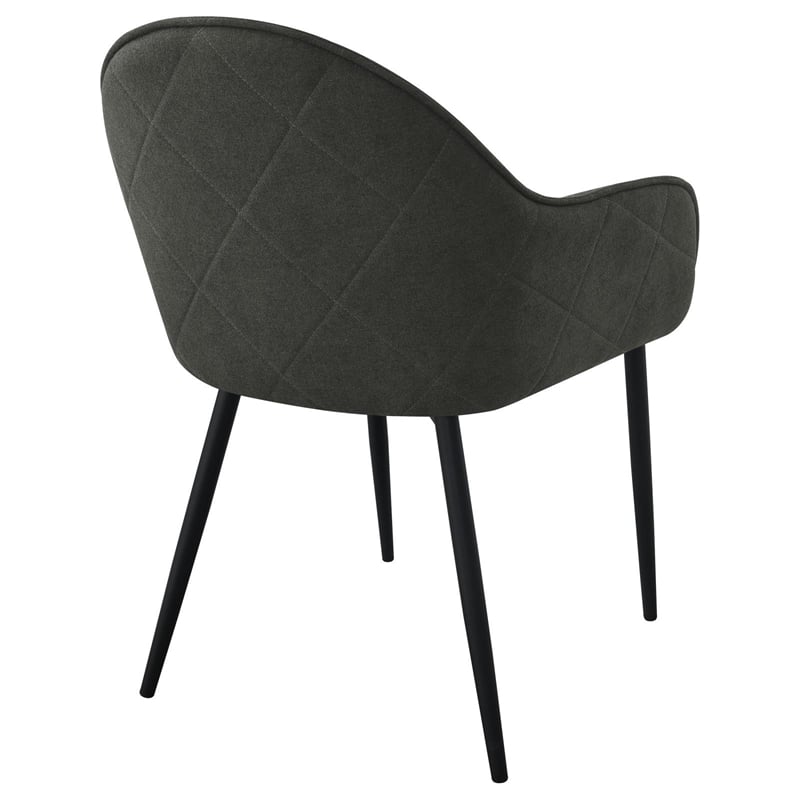 Emma Fabric Upholstered Dining Arm Chair Charcoal