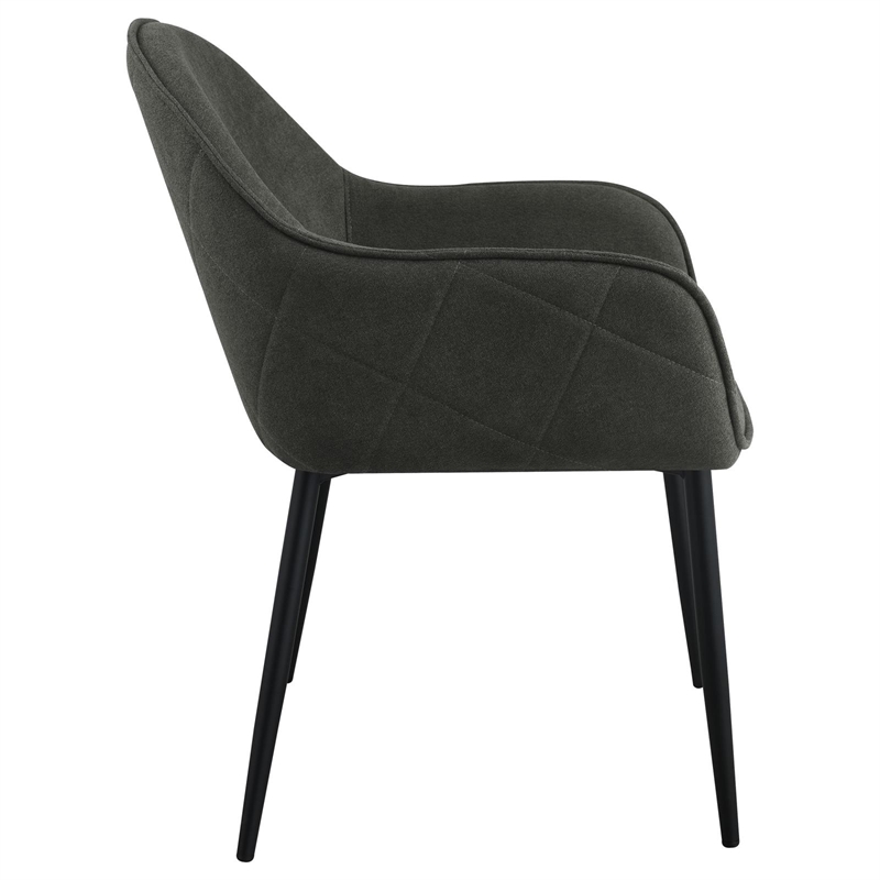 Emma Fabric Upholstered Dining Arm Chair Charcoal
