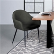 Emma Fabric Upholstered Dining Arm Chair Charcoal