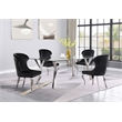 Alaia Rectangular 79-inch Glass Top Dining Table Chrome