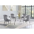 Alaia Rectangular 79-inch Glass Top Dining Table Chrome