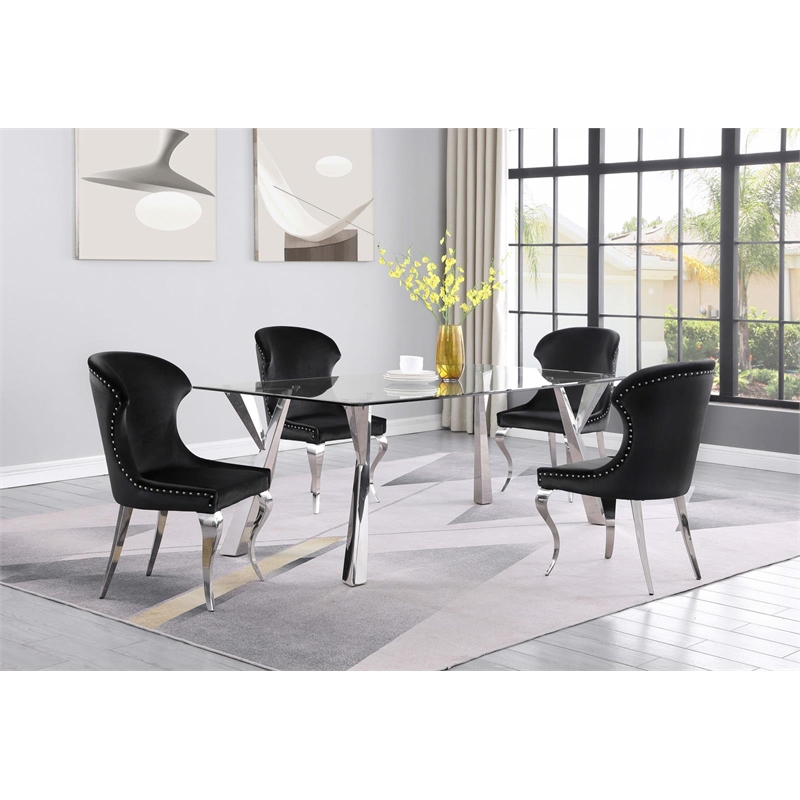 Cheyanne Upholstered Dining Side Chair Black