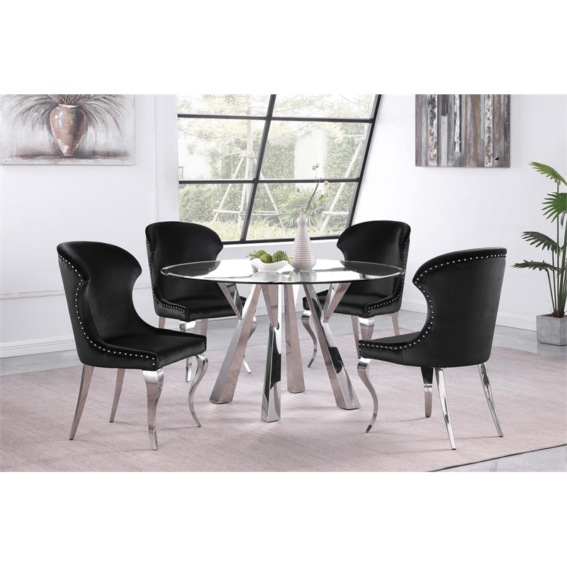 Cheyanne Upholstered Dining Side Chair Black