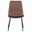 Coaster Ortega 19.75'' Faux Leather Dining Side Chair in Coffee