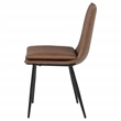 Coaster Ortega 19.75'' Faux Leather Dining Side Chair in Coffee