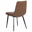 Coaster Ortega 19.75'' Faux Leather Dining Side Chair in Coffee