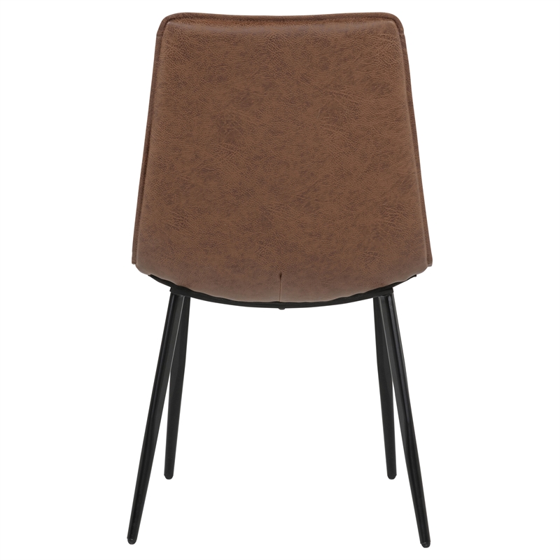 Coaster Ortega 19.75'' Faux Leather Dining Side Chair in Coffee