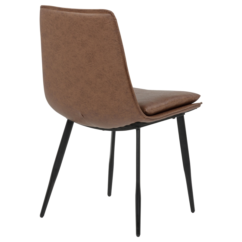 Coaster Ortega 19.75'' Faux Leather Dining Side Chair in Coffee