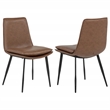 Coaster Ortega 19.75'' Faux Leather Dining Side Chair in Coffee