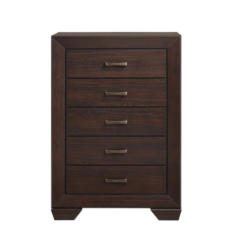 Dorian 5-piece Eastern King Bedroom Set Dark Cocoa