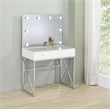 Eliza Vanity Set with Lighting & Stool White and Chrome