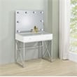 Eliza Vanity Set with Lighting & Stool White and Chrome