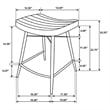 Bayu Leather Upholstered Counter Stool Camel