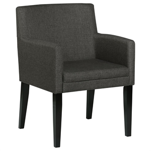 Catherine Upholstered Dining Arm Chair Grey