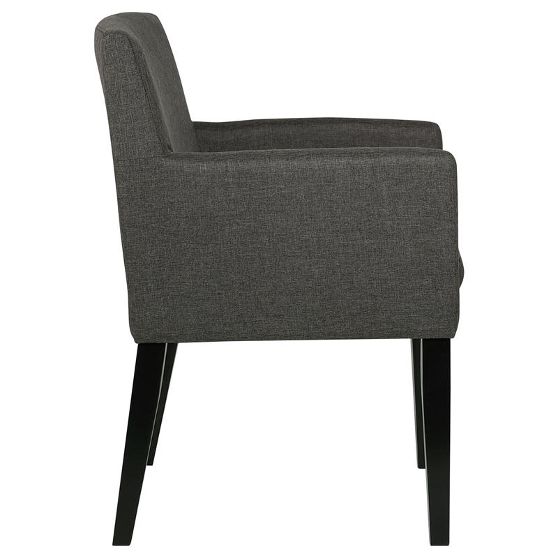 Catherine Upholstered Dining Arm Chair Grey