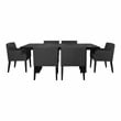 Catherine 7-piece Rectangular Dining Table Set Black