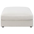Serene Square Upholstered Ottoman Beige