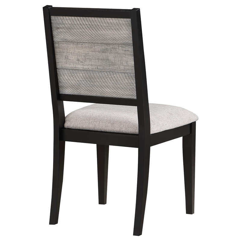Elodie Wood Dining Side Chair Grey and Black