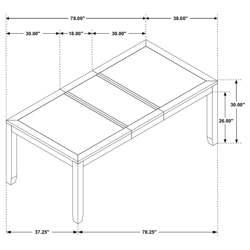 Elodie 5-piece Rectangular Extension Leaf Dining Set Black