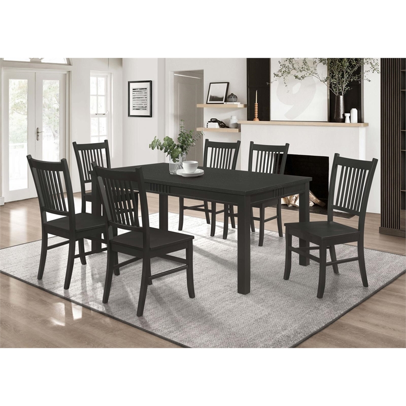 7 piece rectangular discount dining table set