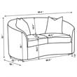 Rainn 2-piece Boucle Upholstered Sloped Arm Sofa Set Latte