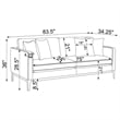 Apperson 3-piece Upholstered Track Arm Sofa Set Light Grey