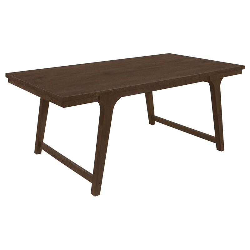 Coaster Reynolds Farmhouse Wood Rectangular Dining Table in Brown Oak