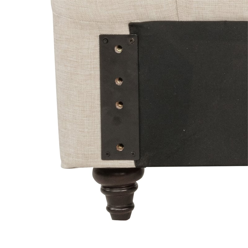 Devon 57-inch Upholstered Full Headboard Beige