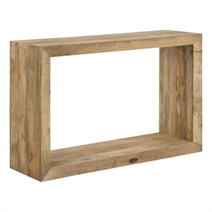 Benton Rectangular Solid Wood Sofa Console Table Natural