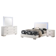 Felicity 4-piece Full Bedroom Set White High Gloss