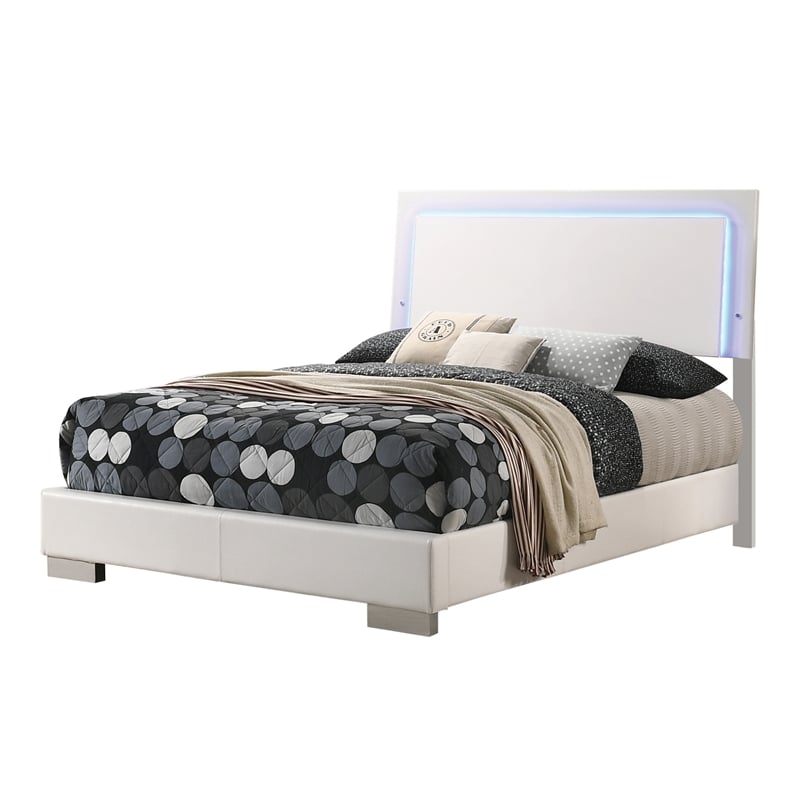Felicity 5-piece Full Bedroom Set White High Gloss
