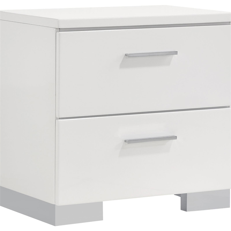 Felicity 5-piece Twin Bedroom Set White High Gloss